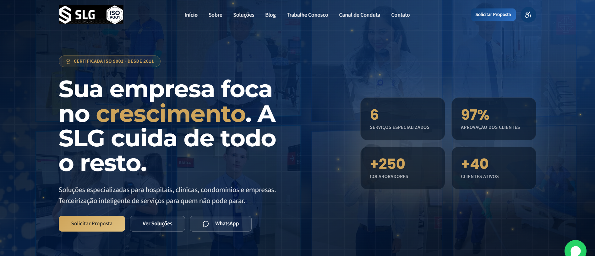 Site SLG Serviços desenvolvido pela 2RS IA
