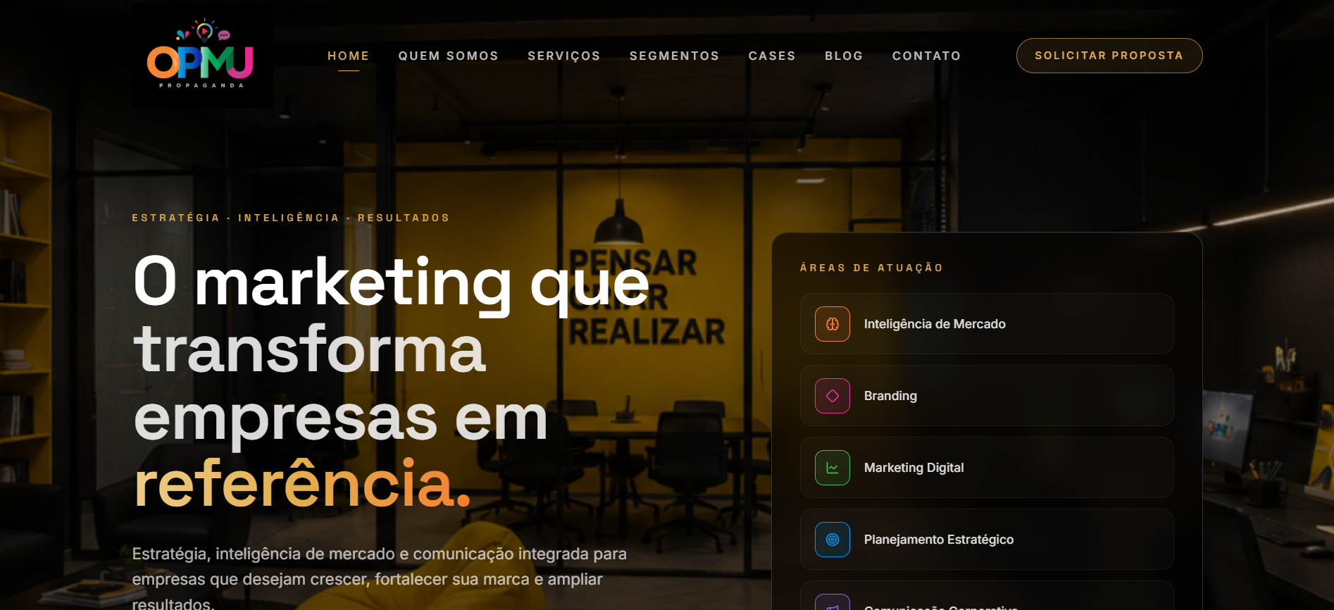 Site OPMJ Propaganda desenvolvido pela 2RS IA