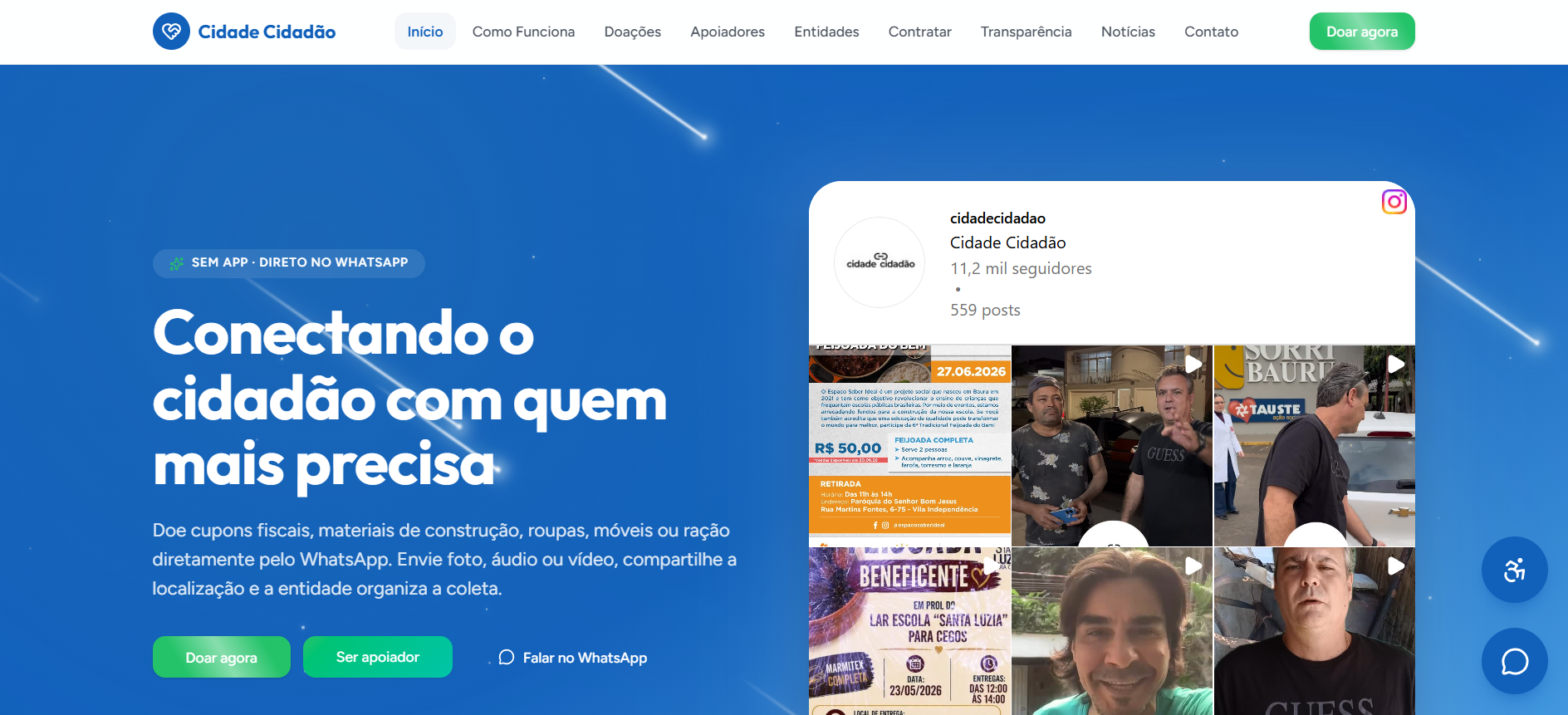 Site Cidade Cidadão desenvolvido pela 2RS IA