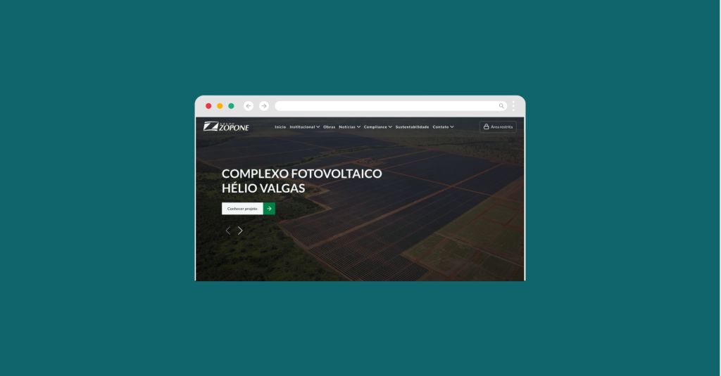 Uma ilustração de um computador com uma tela que mostra um site em construção, com ícones de ferramentas como HTML, CSS e WordPress. O título do site é "Como criar um site para iniciantes" e o subtítulo é "Aprenda o passo a passo para criar o seu próprio site do zero".